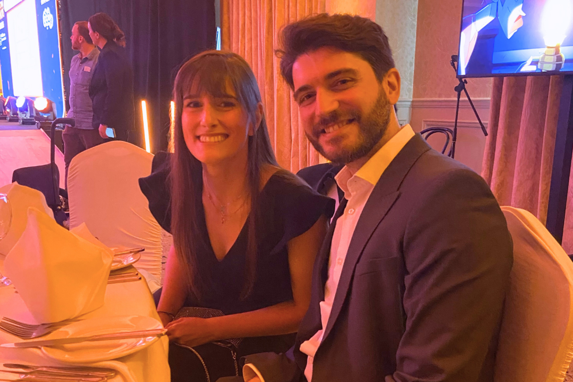 Irish Animation Awards 2025 Awards two staff at awards ceremony