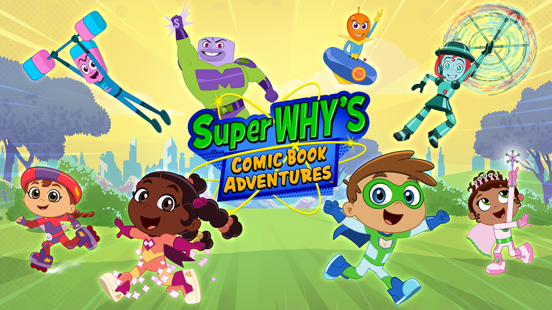 Key Art poster for the show Super Why's Comic Book Adventures