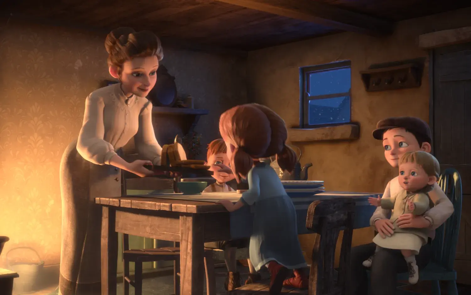 A still from animated holiday special Angela's Christmas