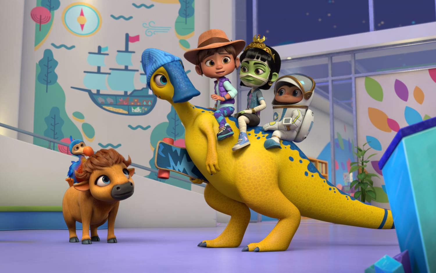 Ridley Jones and friends in the museum