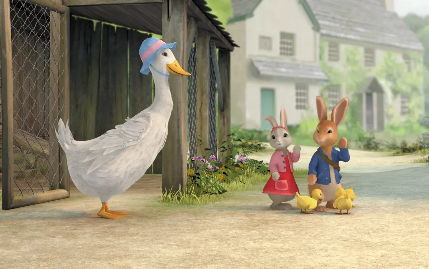 Peter, Lily and mother goose