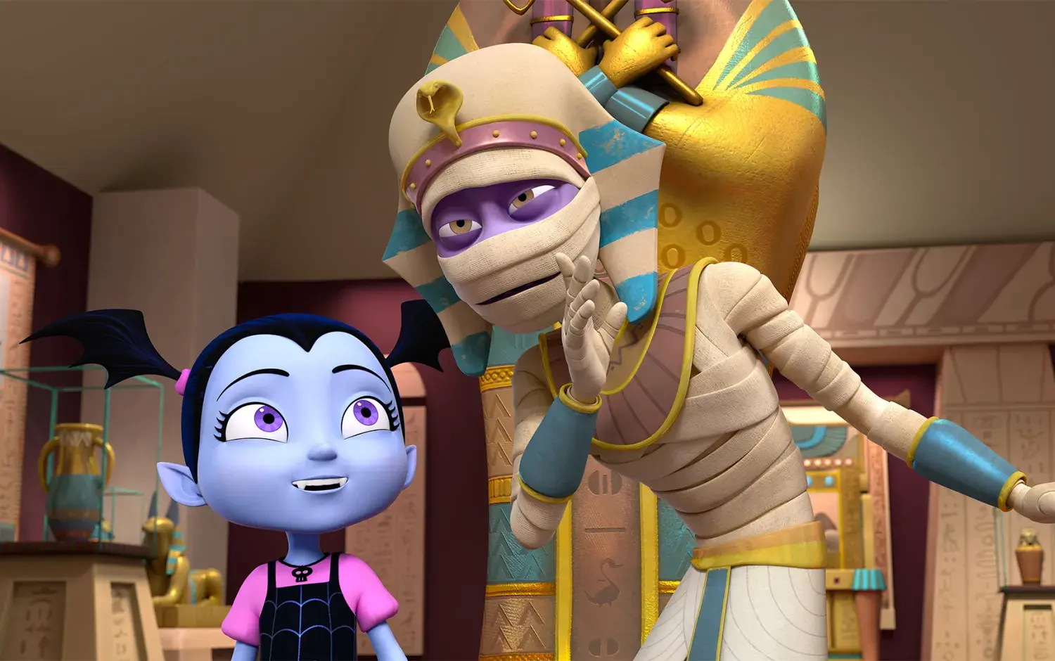 Vampirina and an Egyptian mummy