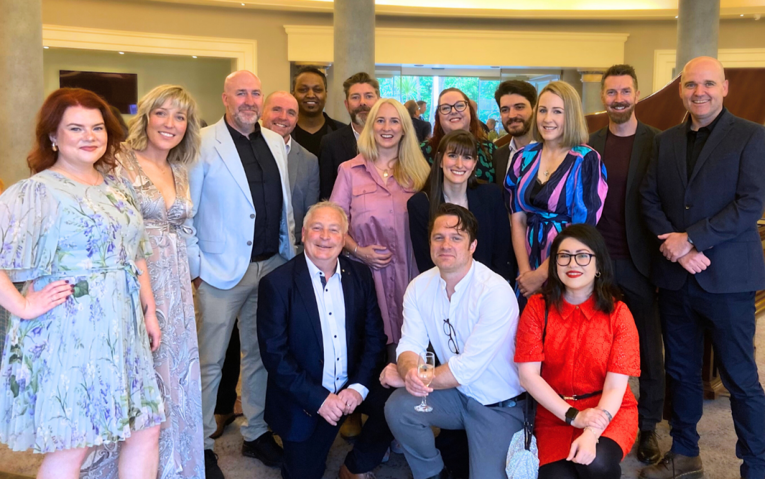 Irish Animation Awards 2025 Awards staff members with trophy group shot
