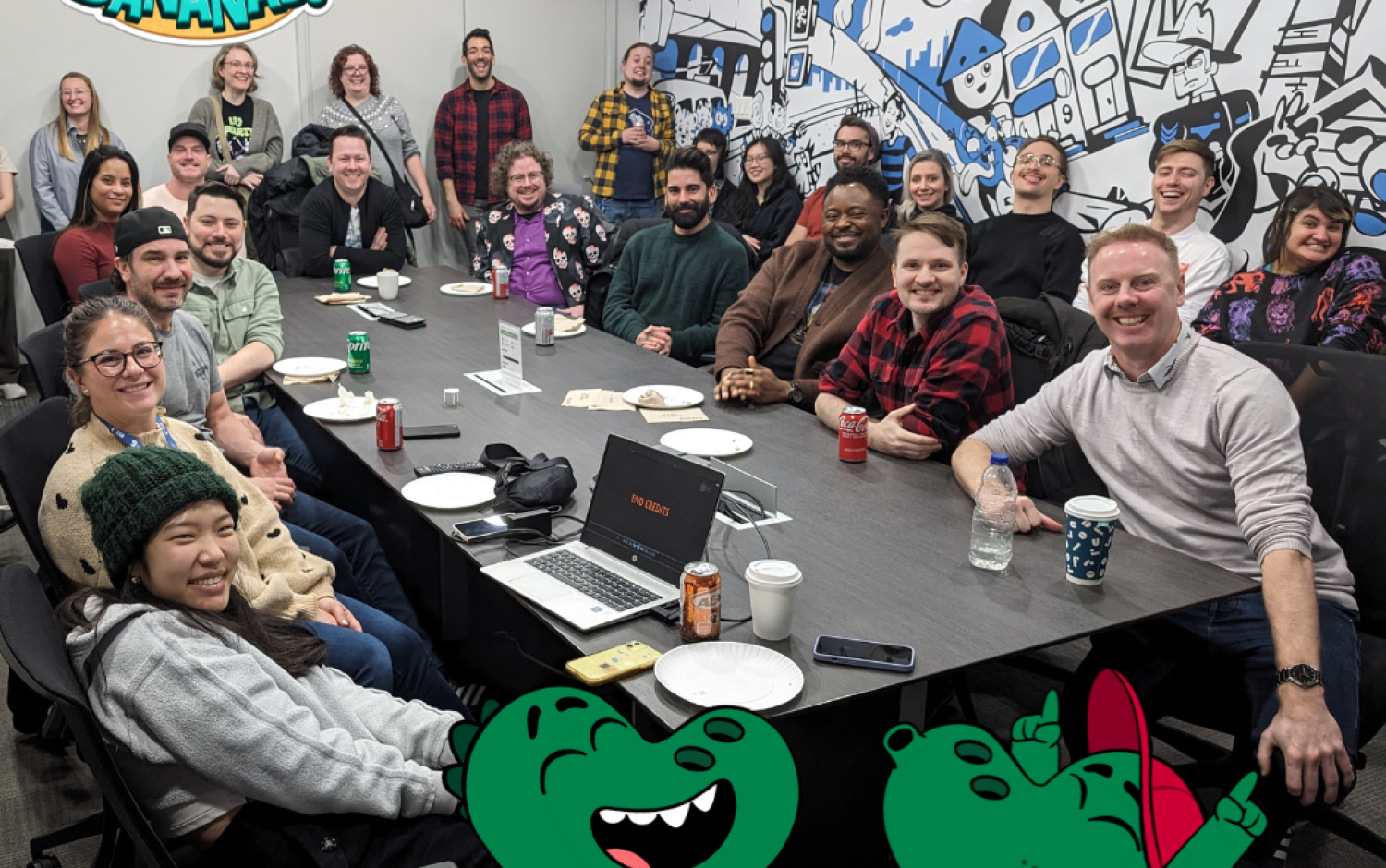 Let's Go, Bananas! Team celebrates win in board room together