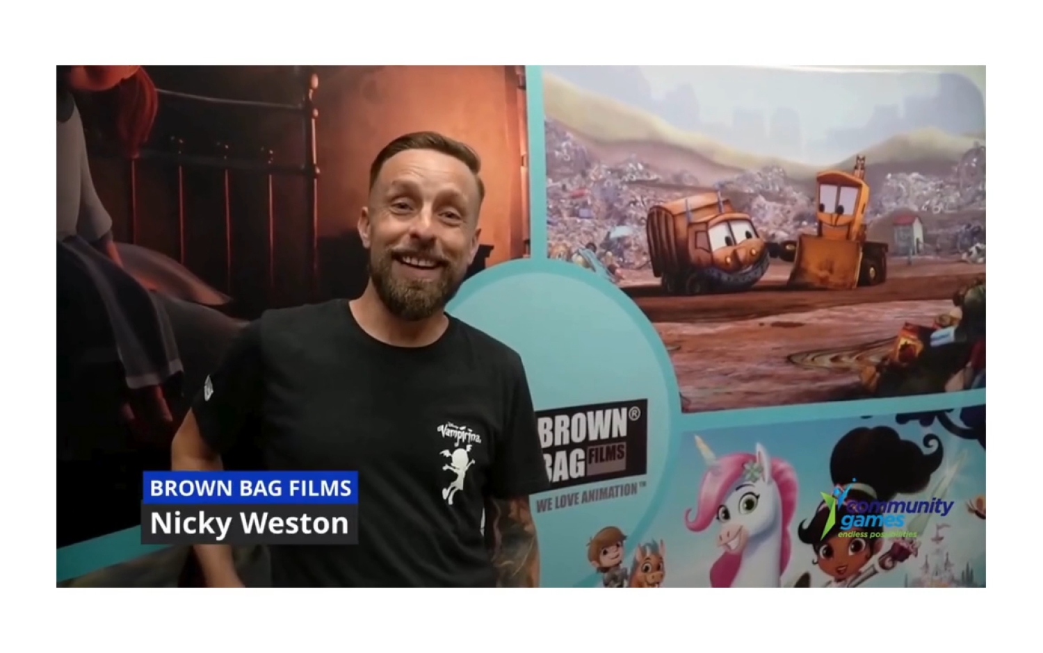 Nicky Weston at Brown Bag Films Kids Workshops at Cairn Community Games, Arts and Cultural Weekend