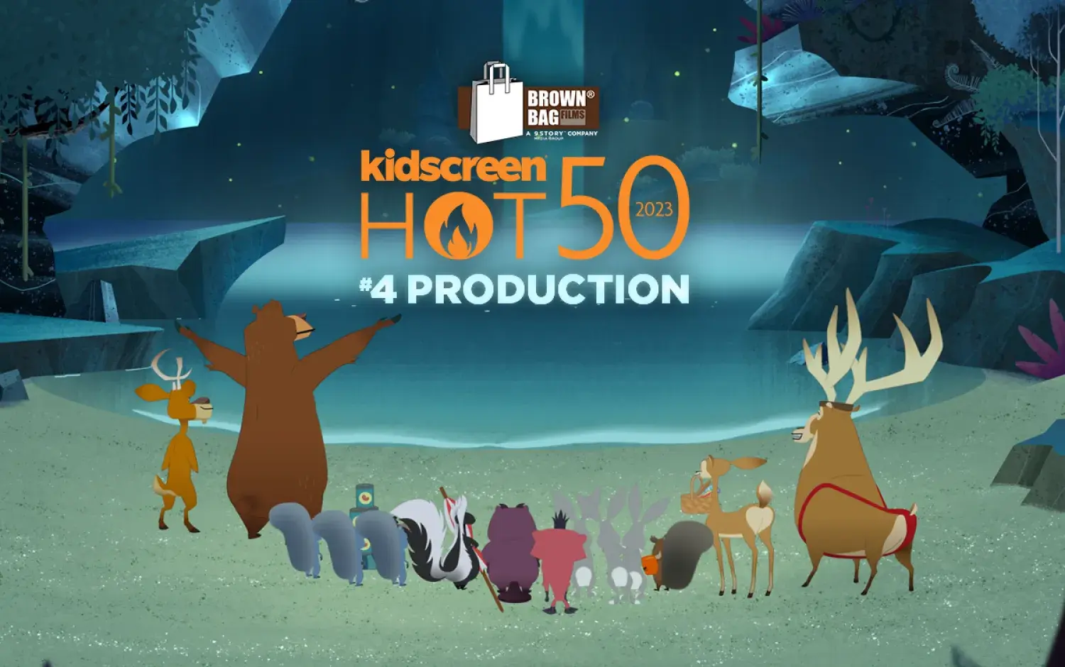 Open Season episodic image of characters together at the shore of a lake