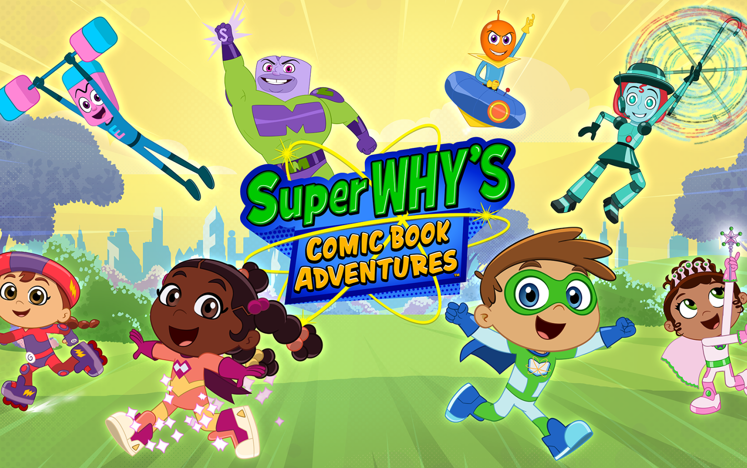 Key Art poster for the show Super Why's Comic Book Adventures