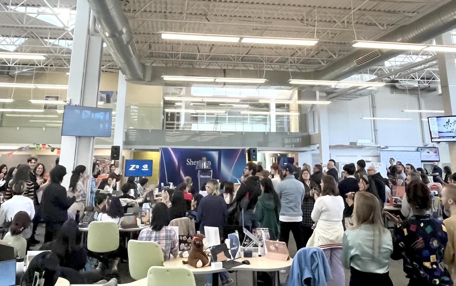 Sheridan Industry Day crowd of people