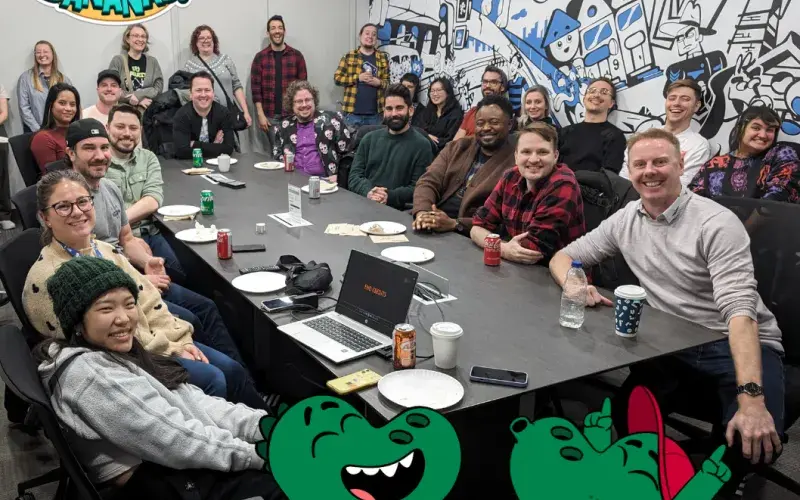 Let's Go, Bananas! Team celebrates win in board room together