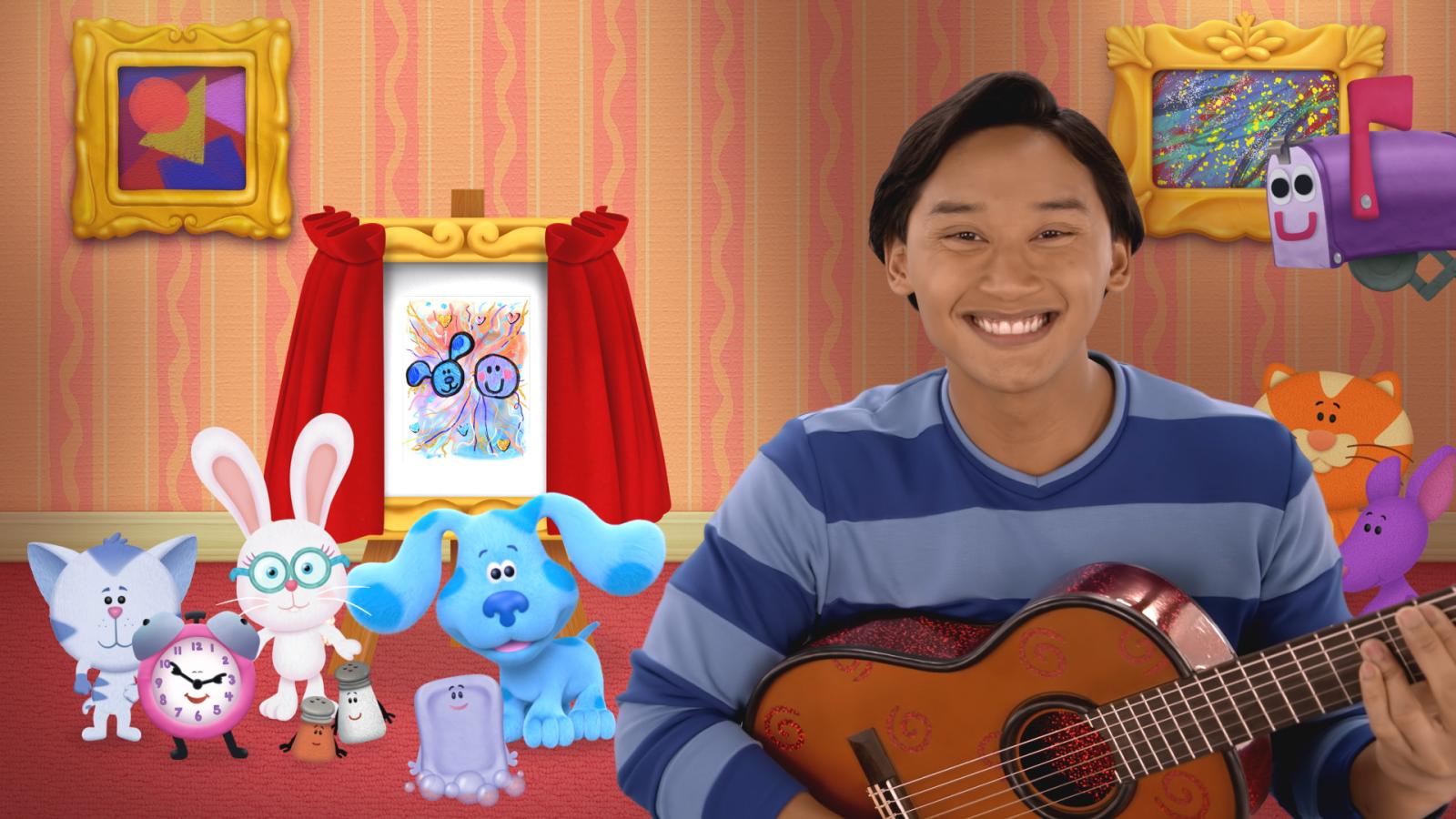 Blue's Clues & You: Josh playing guitar.