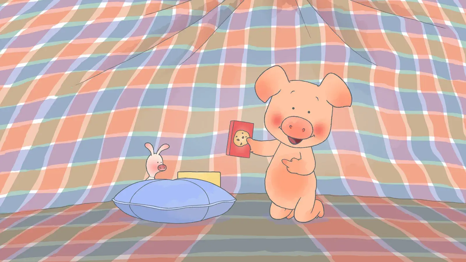 Wibbly Pig Episodic Still - Wibbly in a blanket fort