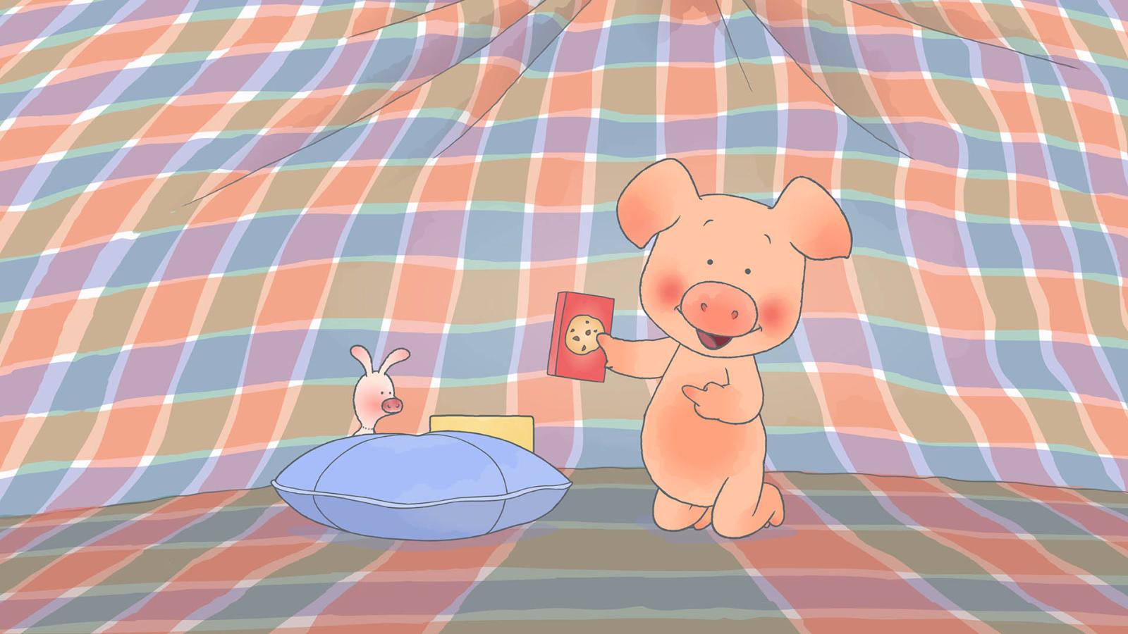 Wibbly Pig Episodic Still - Wibbly in a blanket fort