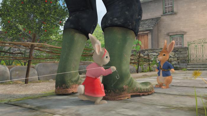 Lily and Peter in the farmers garden