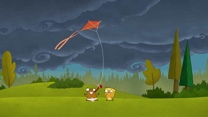 Numb Chucks - Episodic Still - Numb Chucks fly a kite.