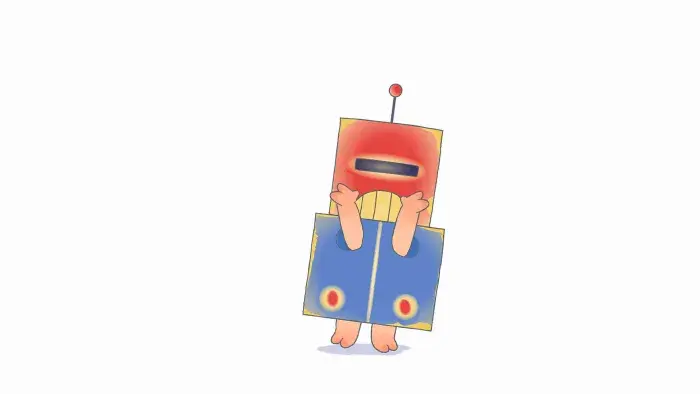 Wibbly Pig Episodic Still - Wibbly dressed as a robot
